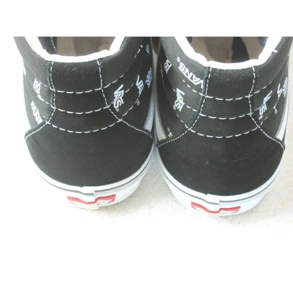 Vans Men's Sk8-Hi Logo Graphic Black True White Canvas Suede shoes Size 11.5 NIB - Picture 5 of 5
